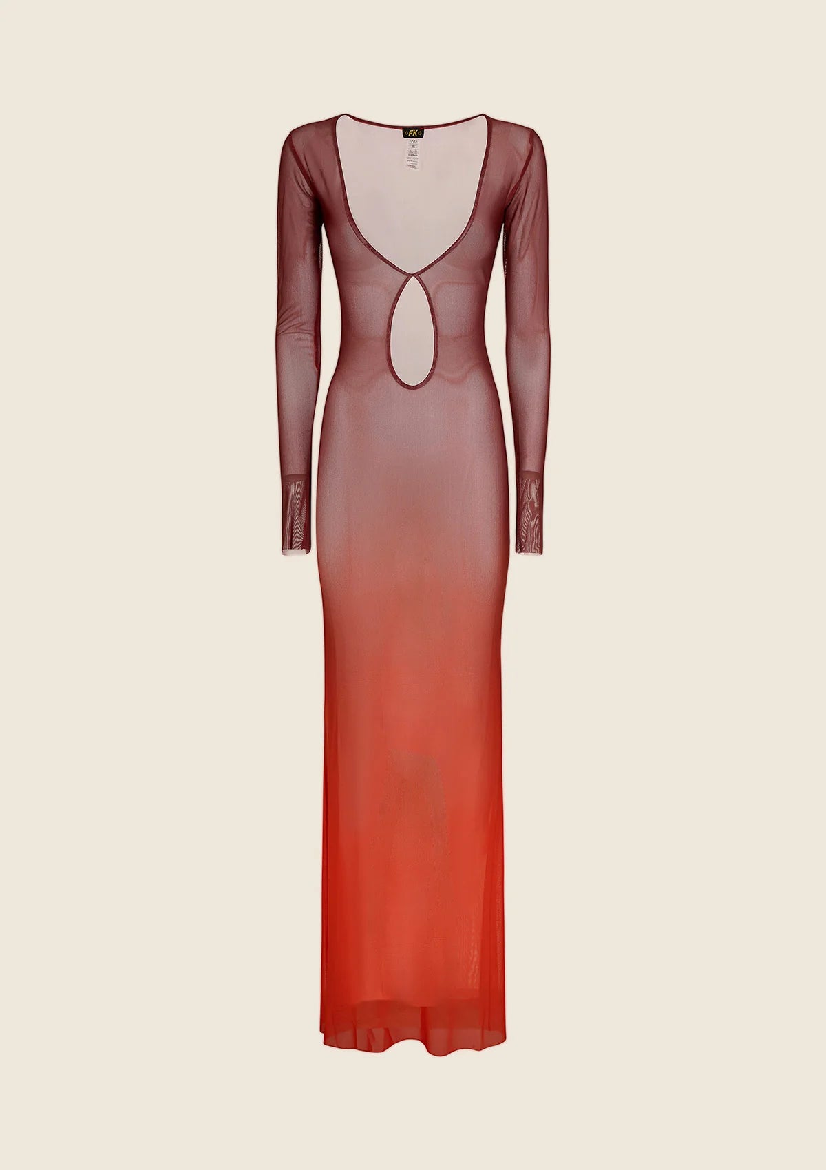Vestito lungo Donna F**K Degradè Rosso