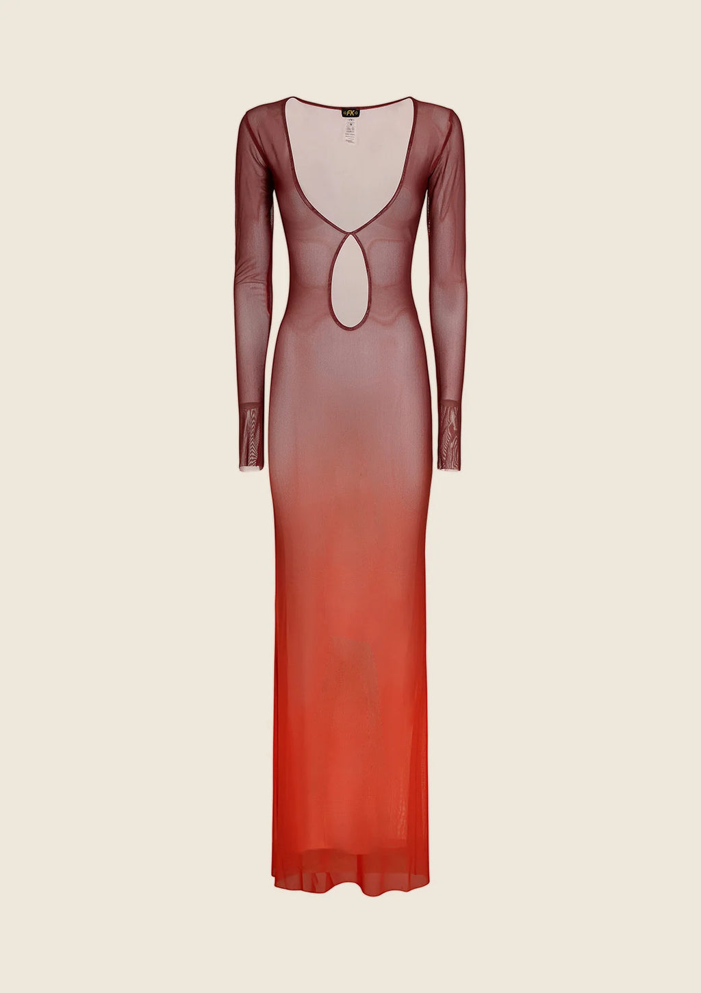 Vestito lungo Donna F**K Degradè Rosso